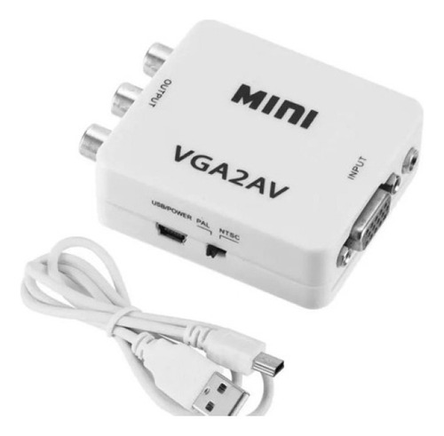 Adaptador Conversor Vga Para Av 3 Rca Audio Video Kp-ad114