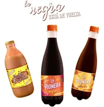 Comprar 18 Refrescos De Sidra Negra, Cebada Y Boxito Pionera Cristal