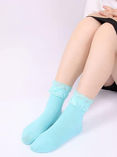 Viviki - Calcetines Tobilleros Con Volantes De Encaje Para M