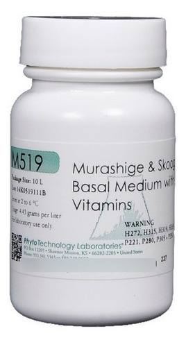 Medio De Cultivo Murashige Y Skoog 10l