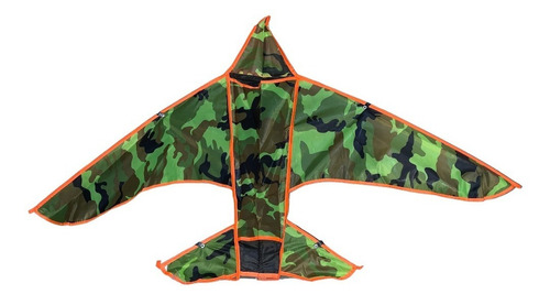 Papalote Avion Militar Camuflaje Cometa Avion Regalo