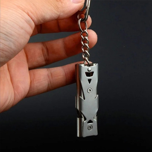 M Llavero Con Silbato De Alto Decibelio, Accesorio De Acero