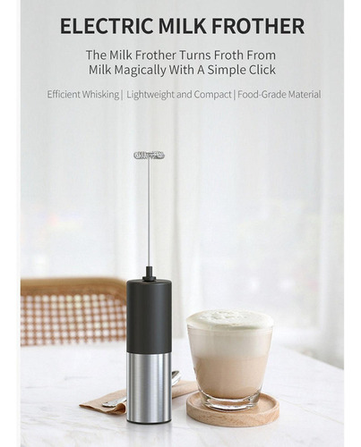 Espumador De Leche Batidor De Huevos Con Base De Metal
