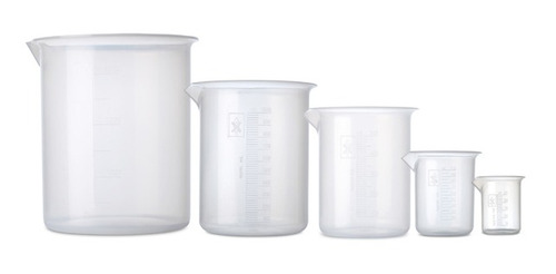 Kit Vaso Presipitado Beaker Plástico 50-1000 Ml