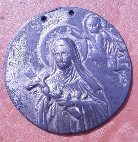 Antigua Medalla Motivo Religioso Obsequio Yerba Oneto