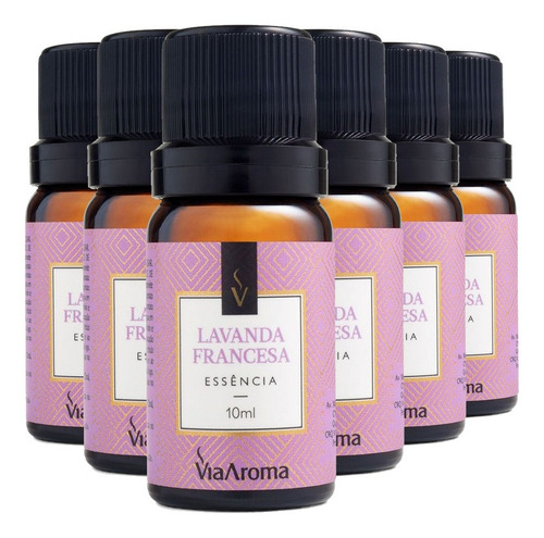 Essência Lavanda Francesa 6 X 10ml - Via Aroma