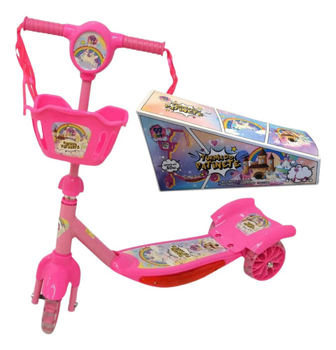 Patinete Infantil Com Luzes E Sons 3 Rodas Menina/menino