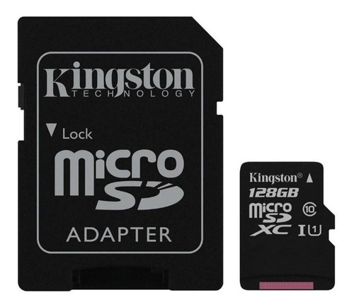 Cartão de memória Kingston SDCX10 com adaptador SD 128GB