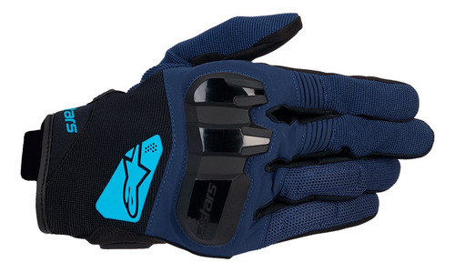 Luva Alpinestars Chrome V2 Cor Azul Escuro Azul Claro Tamanho Gg - Xl
