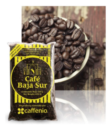 Café En Grano Baja Sur Tueste Italiano 250 Gr, Sabor Intenso