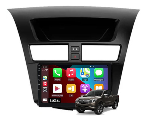 Radio Multimedia Pantalla Mazda Bt50 Carplay Gps Cámara Color Negro