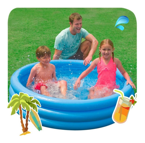 Pileta inflable redonda Intex Crystal Blue 58426 de 147cm x 33cm 330L azul caja