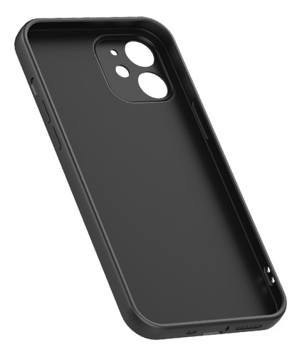 Imagem 3 de 5 de Capa Gel Antiderrapante Para Apple iPhone 12 Mini - Preta