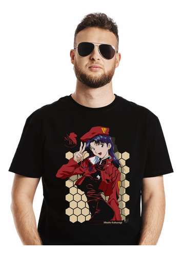 Polera Evangelion Neo Genesis Misato Katsuragi 2 Anime Impre