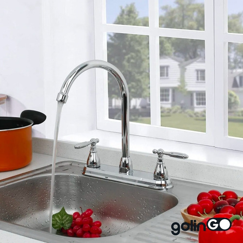 Mezcladora Fregadero Cocina Llave Cuello 360º Inoxidable