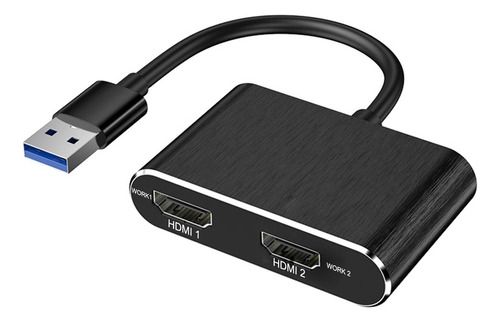 Adaptador Usb 3.0 A Dual Hdmi Externo De Vídeo Compatible Co