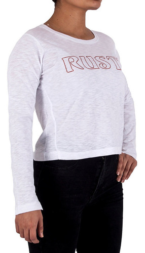 Imagen 2 de 2 de Remera Rusty Cool Shines Teen Blanco