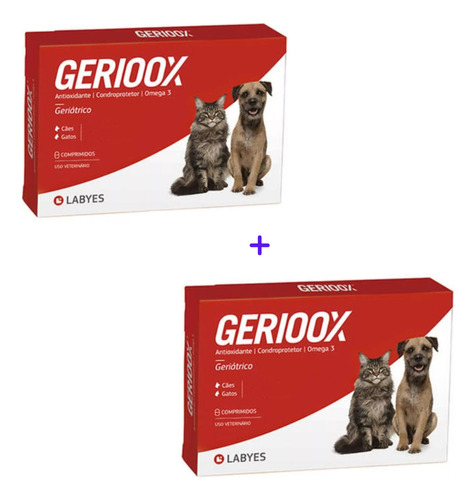 2 Condroprotetor Gerioox Antioxidante Labyes Para Cães