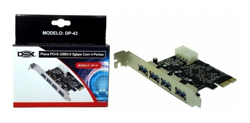 Placa Usb 3.0 4 Portas Pci Express Pci-e Ate 5gbps