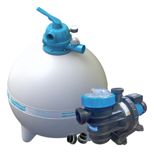 Kit Bomba 1,5 Cv Bmc 150 E Filtro P/ Piscina Fm 75 Até 138m³