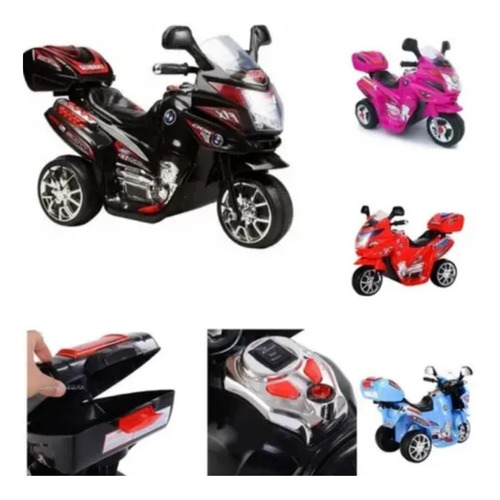 Moto Carro Electrica Niño Niña Recargable Montable 4 Año