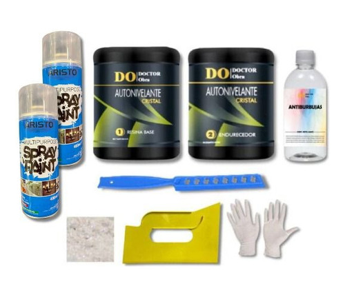 Kit Completo 2.2m2 Mesas Apliqa Resina Transparente