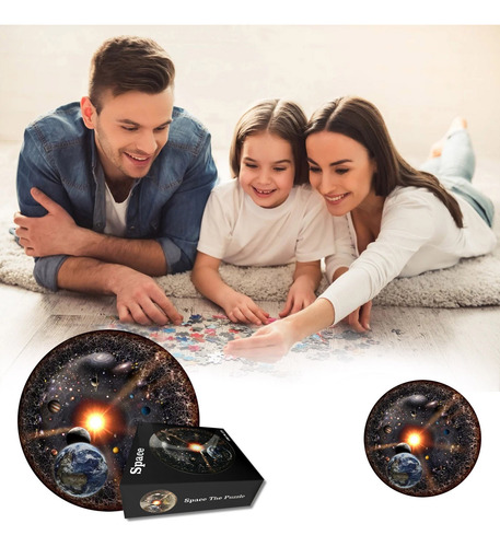 Serie De Rompecabezas Redondos F Space Puzzle Universe Para