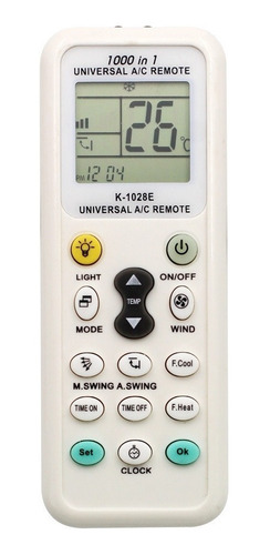 Imagen 2 de 6 de Control Remoto Para Aire Acondcionado K-1028e W-60 Circuit