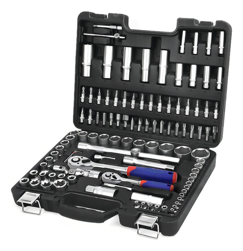 Yomona Juego De Herramientas Compatible Con Workpro 108 Uds For Reparación De Automóviles, Juego De Herramientas Mecánicas, Juego De Enchufes De Revestimiento Mate, Llaves De Trinquete