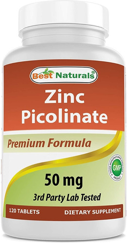 Picolinato De Zinc 50 Mg Best Naturals 120 Tabletas