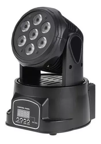 Foco Fiesta Disco Cabeza Movil Robotico Par 7 Led Rgbw Dmx