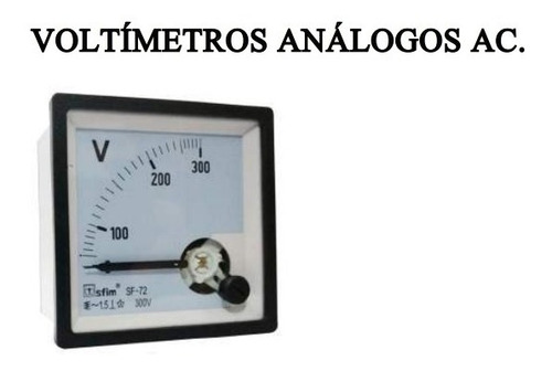 Voltimetro Analogo Ac300v 72x72mm