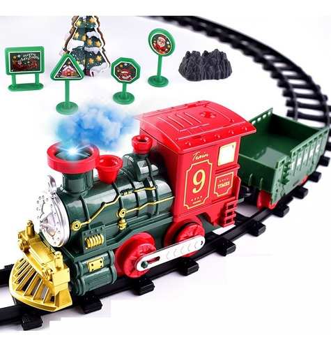 Brinquedo De Trem Elétrico De Natal Com Fumo Do Vapor