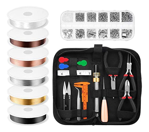 Kit De Herramientas Para Hacer Joyas, Alicates, Alambres,