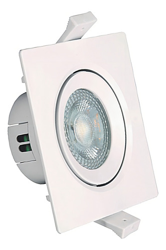 Spot Led Direcional Quadrado 9w Branco Quente 3000k 127/220V