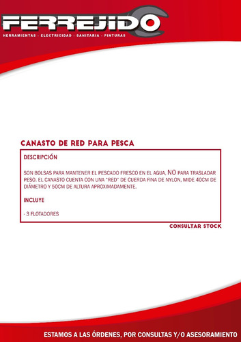 Bolsa Cesto Canasto Pesca Kayak Bote Lancha- Ferrejido