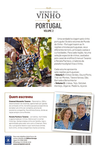 Mundo do Vinho - Portugal Volume 2, de Editora Europa. Editorial Editora Europa, capa mole em português, 2022