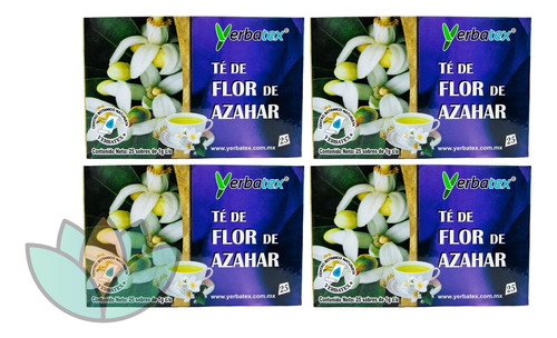 Pack 4 Tés De Flor De Azahar Caja Con 25 Sobres De 1g