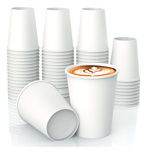 Copo Papel Para Cafe Branco 210ml Descartavel Com 100un Bello Festas