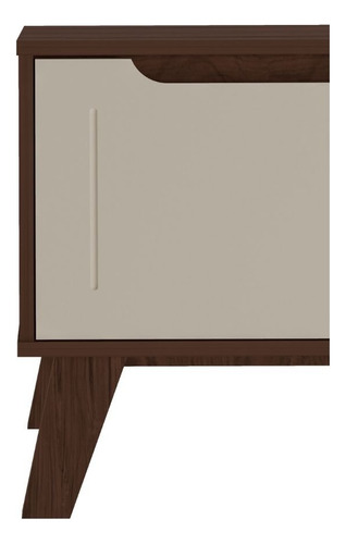 Mesa De Tv Bertolini Lotus Imbuia Off White Color Imbuia Con Off White