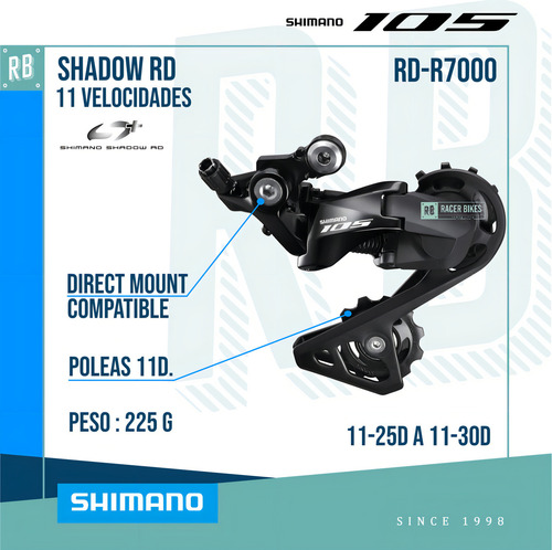 Descarrilador traseiro Shimano 105 RD-R7000-ss 11v