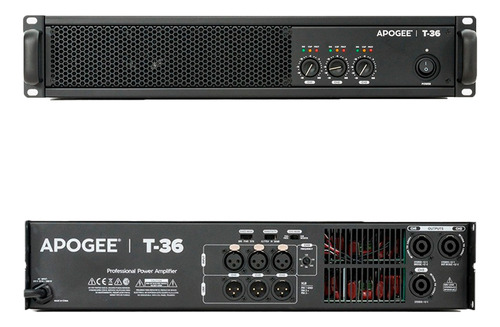 Amplificador De Potencia 3 Canales 1200w Apogee T36 Premium