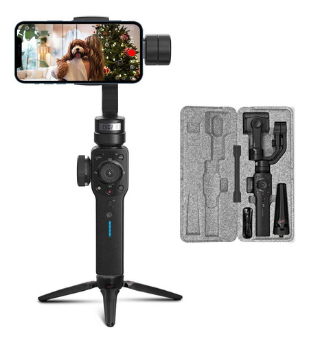 Estabilizador fotográfico Zhiyun Smooth 4 Gimbal para teléfono celular, color negro