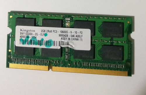 Memoria Ram Notebook Sodimm Pc3 10600s 2gb