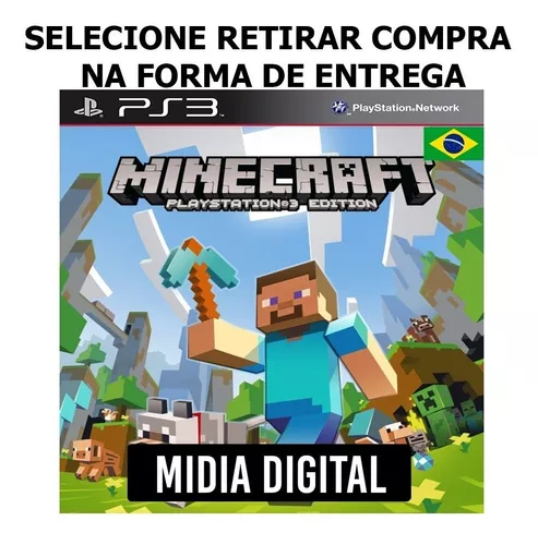 MINECRAFT Jogos Ps3 PSN Digital Playstation 3