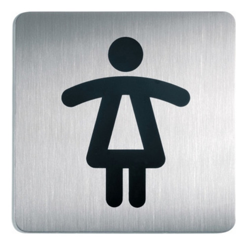 Pictograma Wc Acero Inoxidable 150x150 Durable