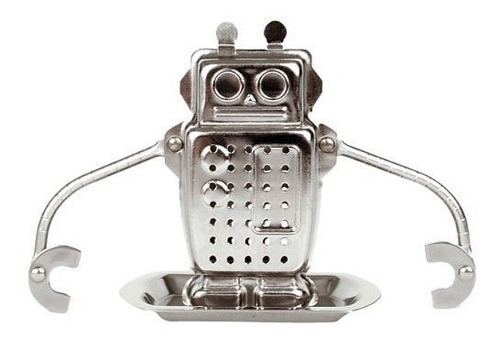 Kikkerland Robot De Infuser Del Té Y Bandeja De Goteo