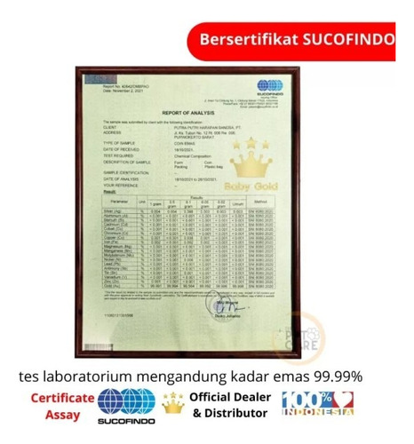 Oro Puro 24k Mini Moneda Certificada Corona Real 0.05 Gramos