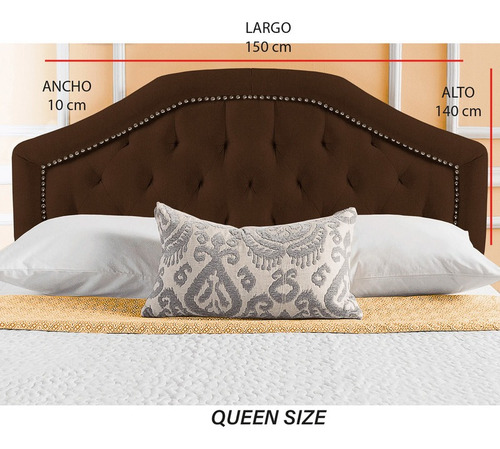 Cabecero Mueble Cabecera Chocolate Thomas Queen Size
