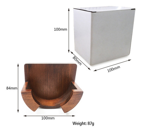 Soporte De Filtro De Café De Madera Para Montaje En Pared, C